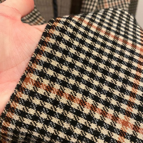 La classe Couture plaid tan and black sweater blazer S - Picture 5 of 7